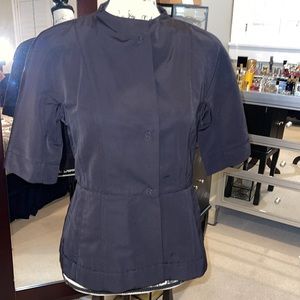 Ann Taylor Classic satin like high neck half sleeve dress jacket. Like new.